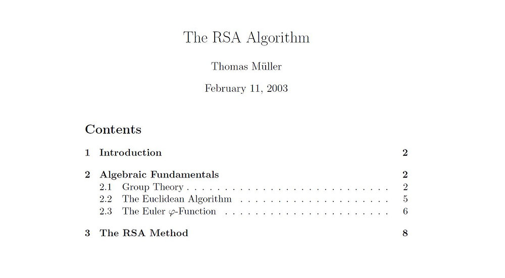 How the RSA algorithm works